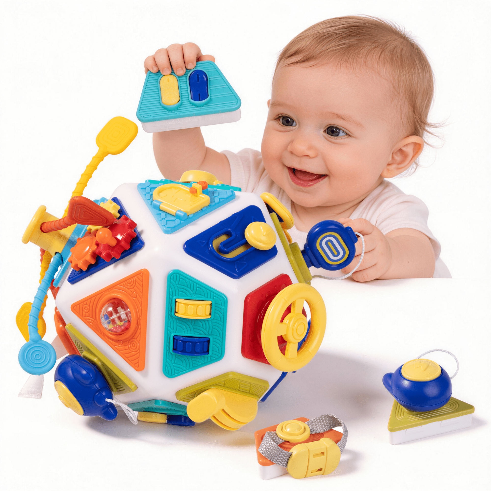 Montessori Activity Cube, Baby Busy Toy for Toddler