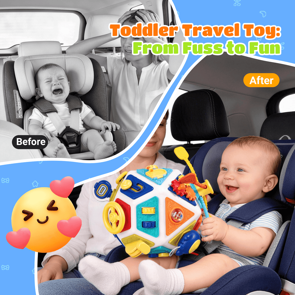 Montessori Activity Cube, Baby Busy Toy for Toddler